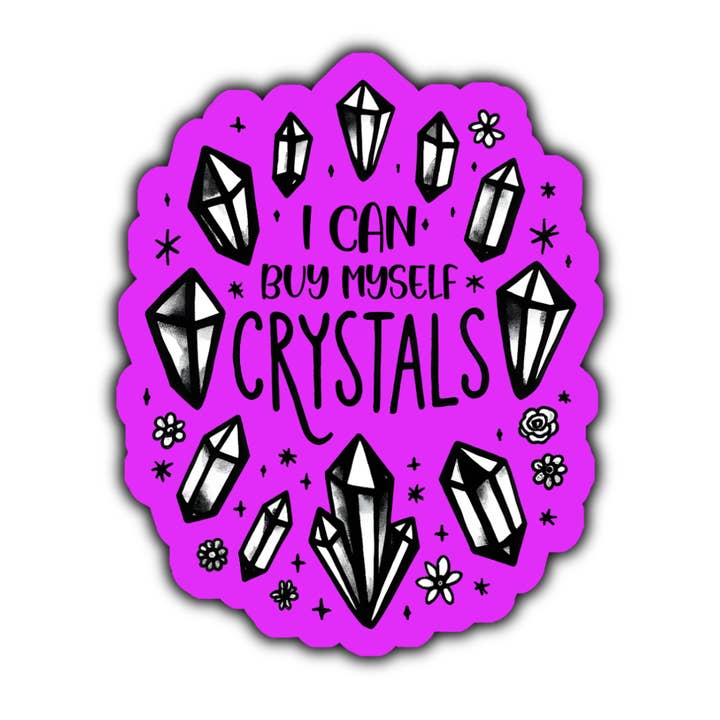 Ik kan voor mezelf een kristallen sticker kopen (paars) voor wholesale door Stick to it creations