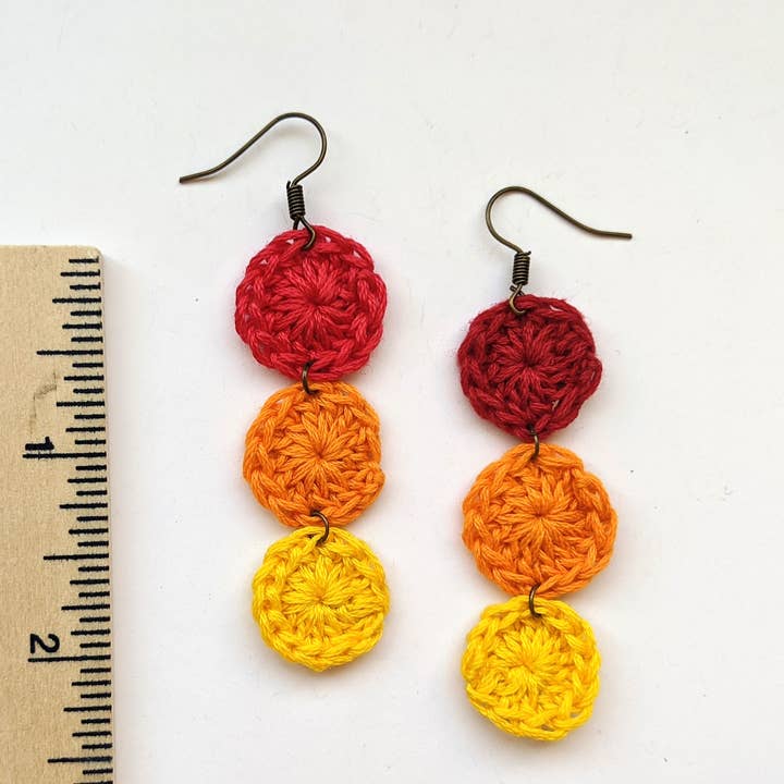 Handmade Crochet Dangle Earrings for wholesale by Royaboya Handmade