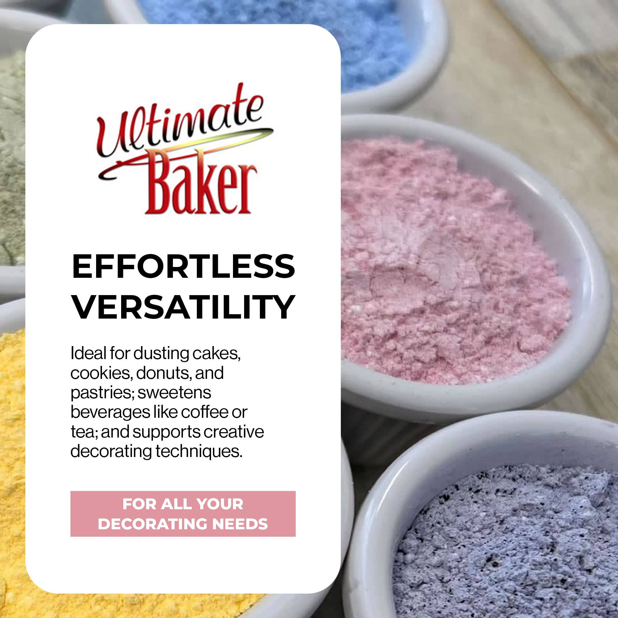 Ultimate Baker - Wholesale Sugar/Sweetener - Ultimate Baker Pink Powdered Sugar (1x1lb) 4