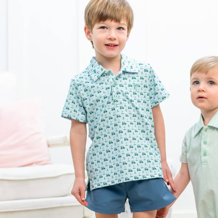 Shrimp and Grits Kids - Wholesale T-Shirt - Kids - Golf Performance Polo1