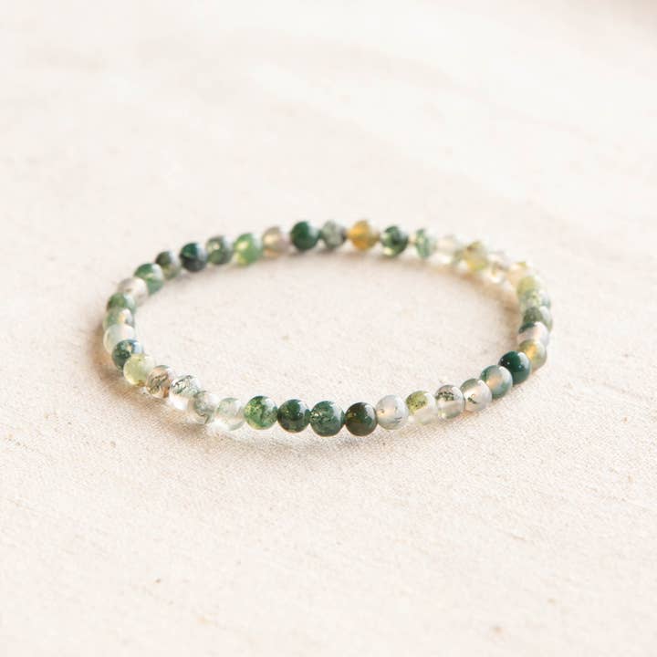 Moss Agate Energy Bracelet for wholesale by Tiny Rituals