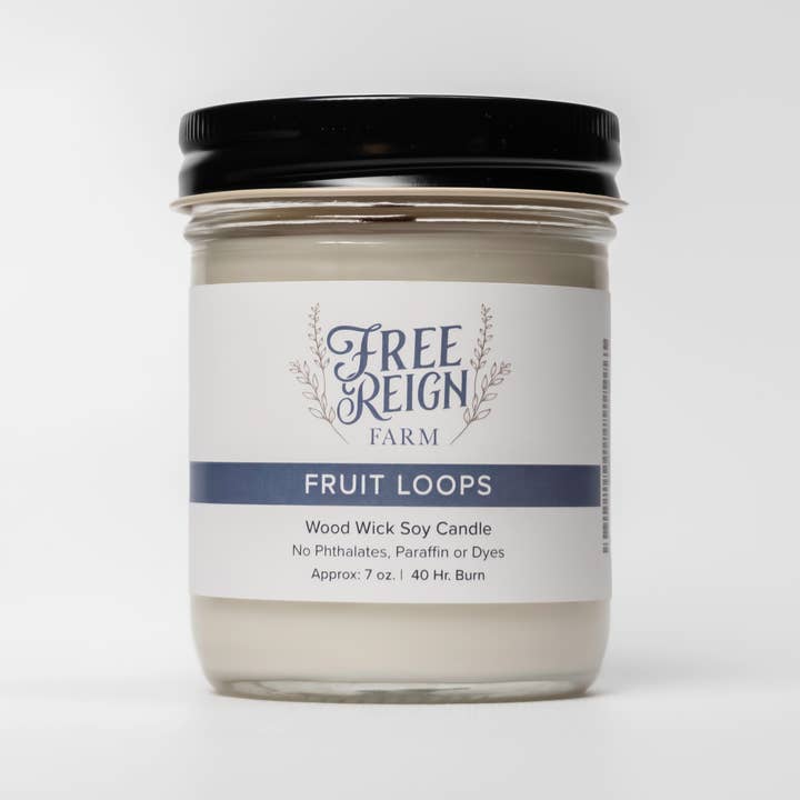 Free Reign Farm - Wholesale Jar/Filled Candle - NEW 7oz Wood Wick Soy Candles18