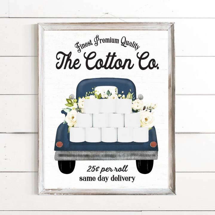 Camion Navy Cotton Co 25 centesimi per rotolo per la vendita all'ingrosso da parte di Lettered & Lined
