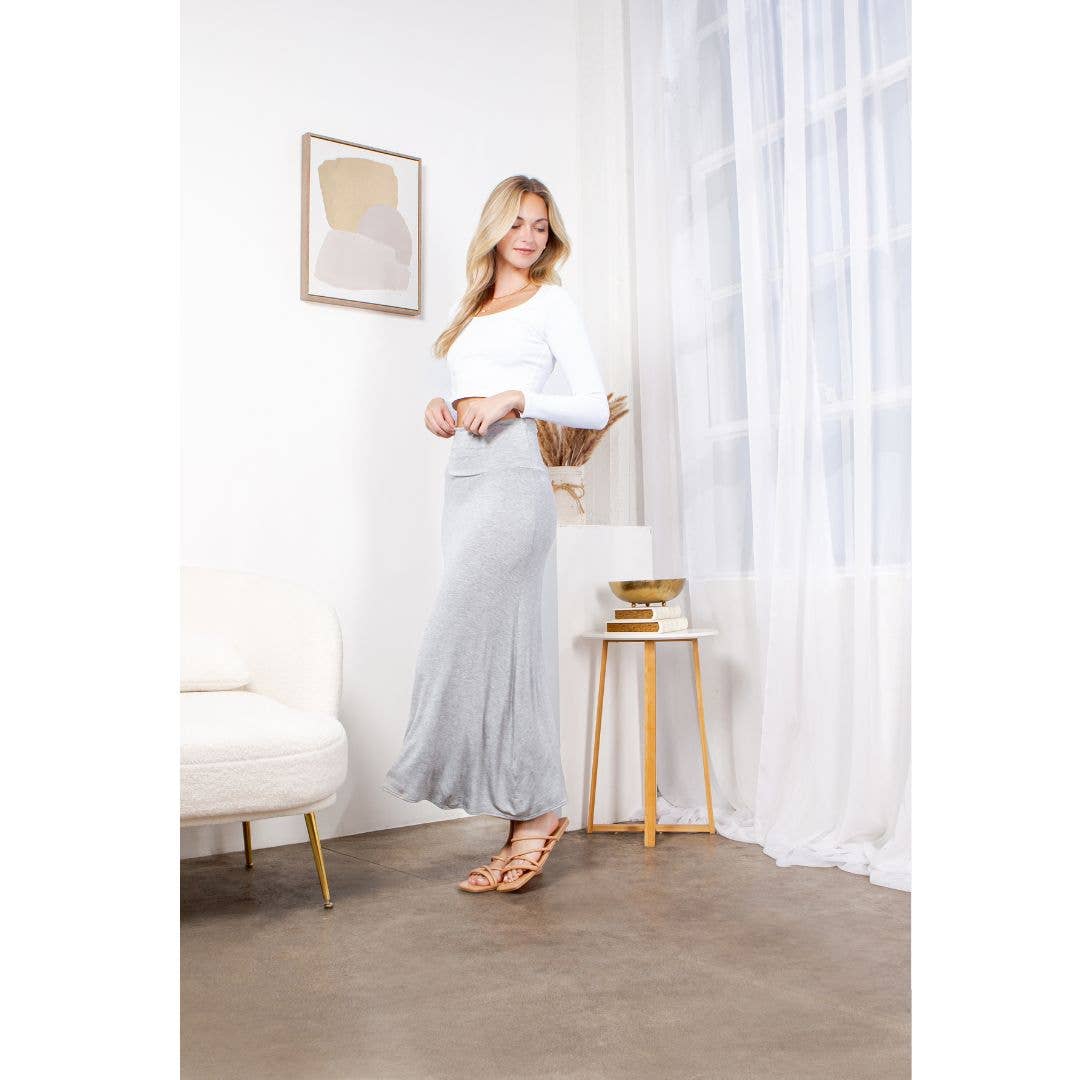 Azules Clothing - Vente Jupe – femme - Jupe maxi Azules - élégante, longue, douce, stretch et fluide style bohème9