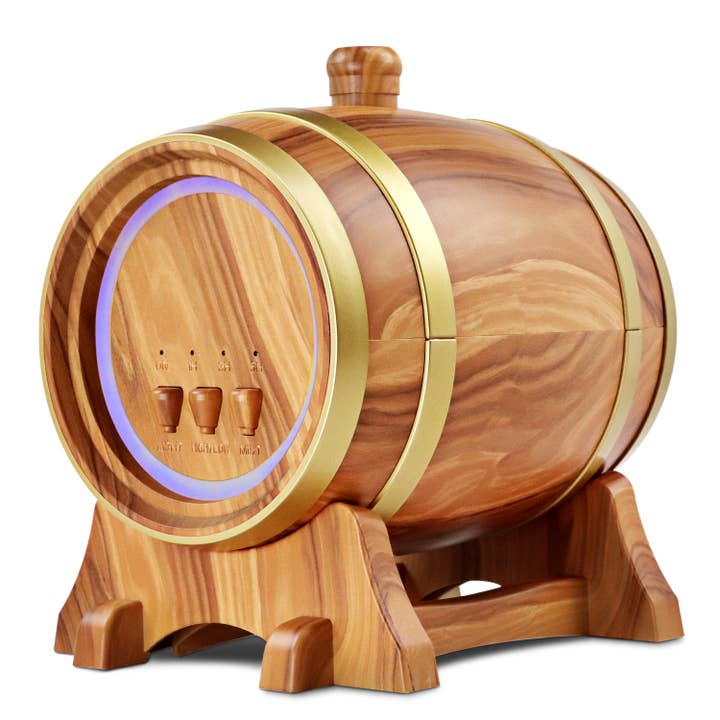 Barrel Ultrasonic Diffuser with Bluetooth Speaker for wholesale by Plantlife