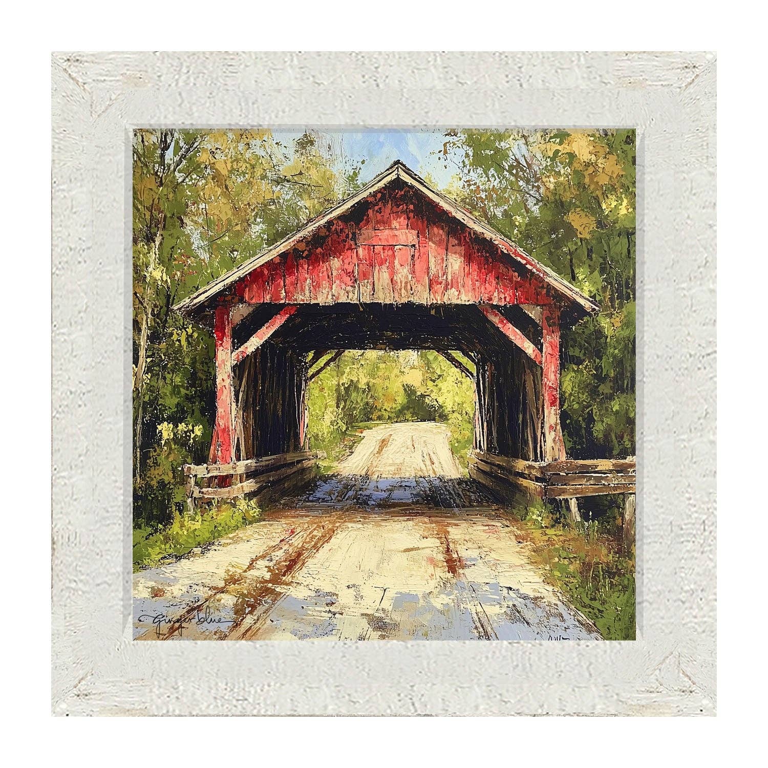 ginger blue - Wholesale Art Print - Covered Bridge14