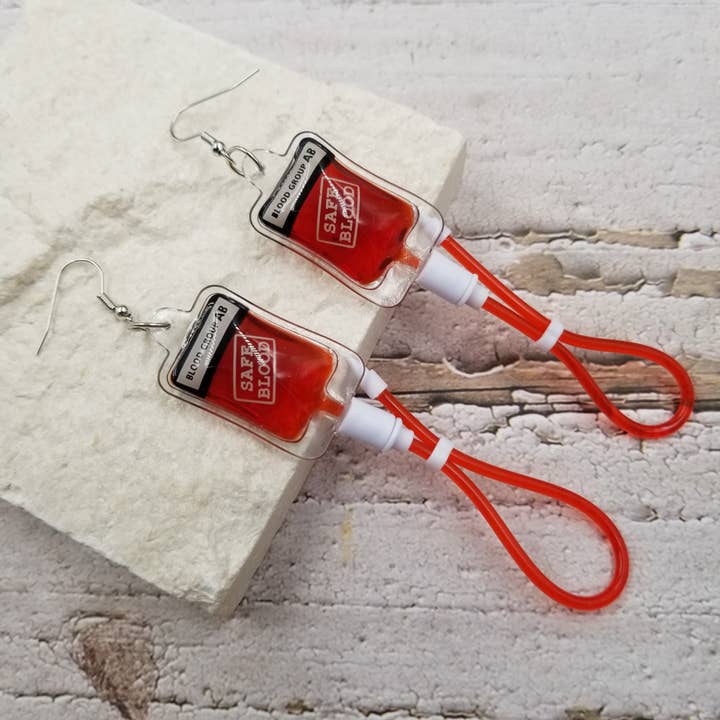 Halloween Blood Plasma Earrings for wholesale by Treasure Wholesale