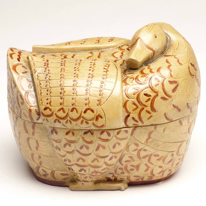 AA Importing - Vente Boîtes décoratives - Boîte en forme de canard de style chinoiserie