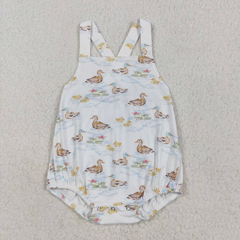 Aier Wholesale - Wholesale Bodysuit (Non-Footed) - Baby - Baby Boys Strap Ducks Bubble Rompers0