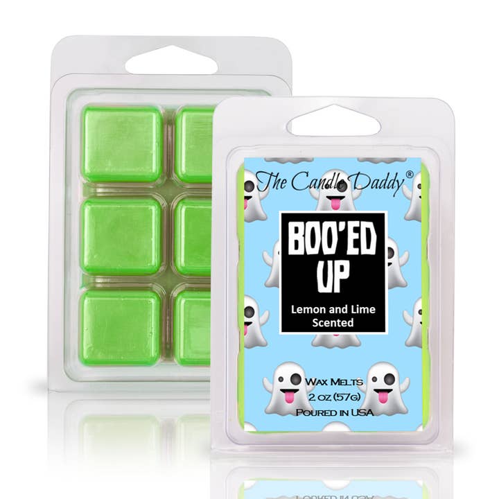 FUNNY FALL HALLOWEN - BOO'ED UP - LEMON AND LIME WAX MELT for wholesale by The Candle Daddy