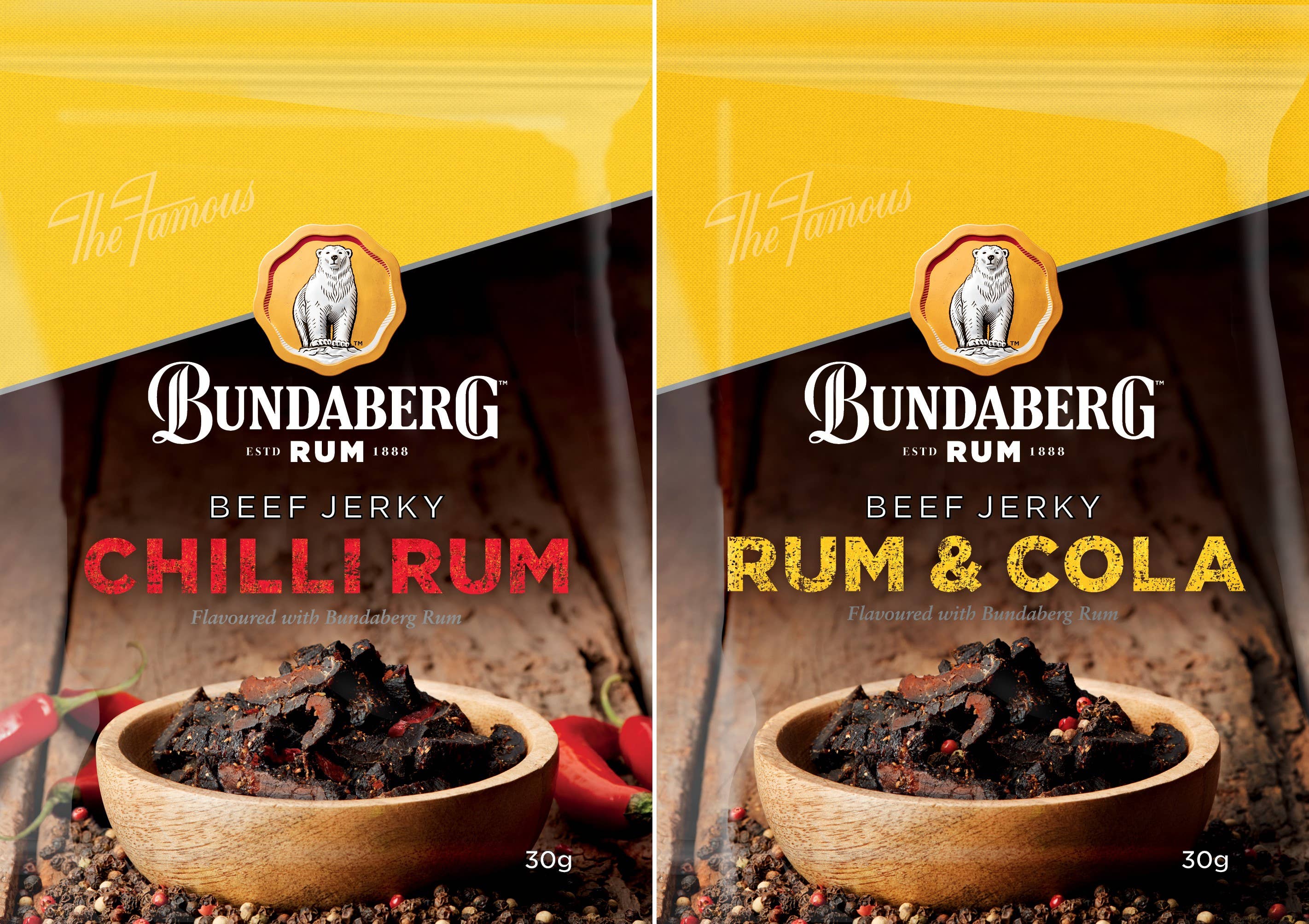 Doctor Proctor's - Wholesale Jerky - Bundaberg Rum 'Chilli Rum' Beef Jerky 30g4