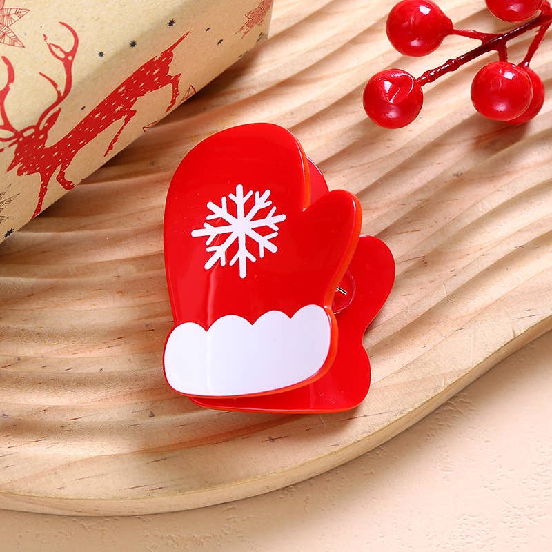 SoapElenGlen - Wholesale Hair Clip - Women's - Festive Christmas Hair Clip, Apple & Gift Box Hair Claw6