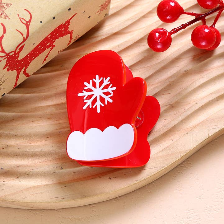 SoapElenGlen - Wholesale Hair Clip - Women's - Festive Christmas Hair Clip, Apple & Gift Box Hair Claw6