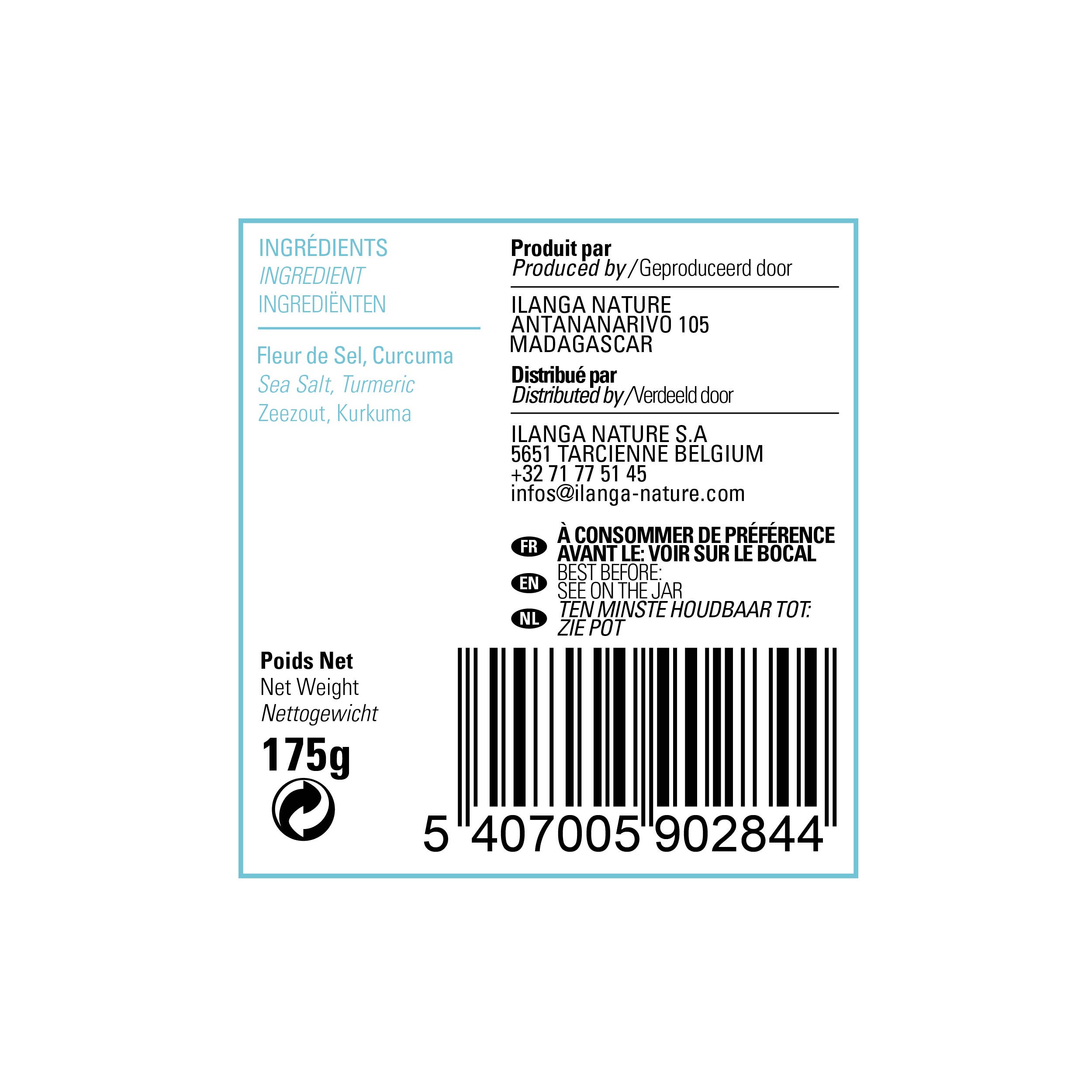 Ilanga Nature - Wholesale Salt - Turmeric Fleur de Sel 175g2