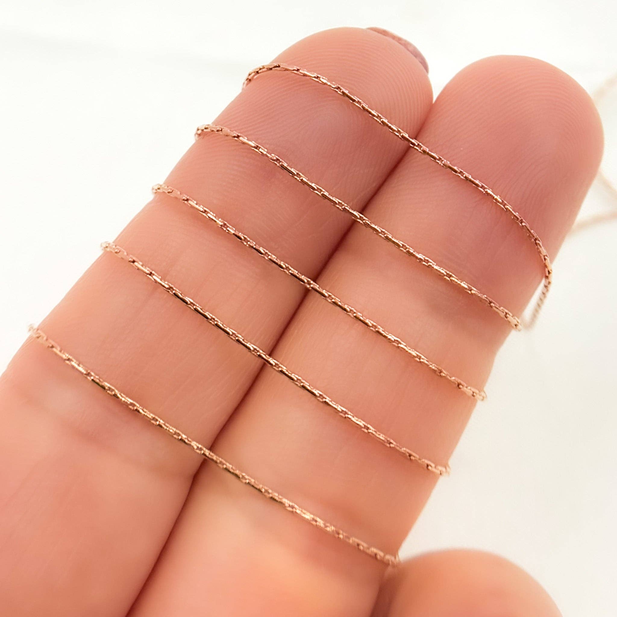 Jewels & Chains – Großhandel Gliederhalskette – 656RGF. Roségold gefüllte Perlenkette4