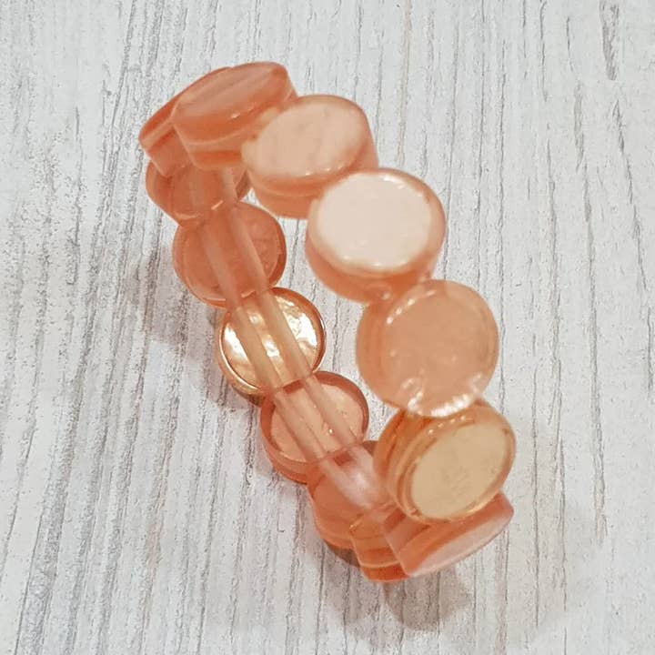 Capiz shell bracelet elastic XL S0530 for wholesale by Gloria-Maris