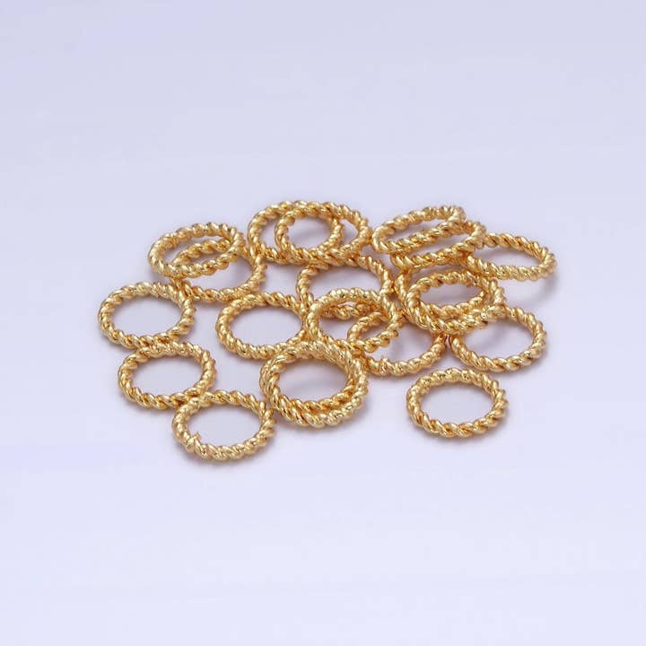 Aim Eternal – Engroshandel Spænde – 16K Guld Fyldt 8mm Croissant Twist Lukket Springring Findings pr. Pose | Z736