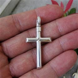 Luxe Design Jewellery – wholesale Individual charm/pendant – Cross Urn Pendant for Cremation Ashes Sterling Silver4