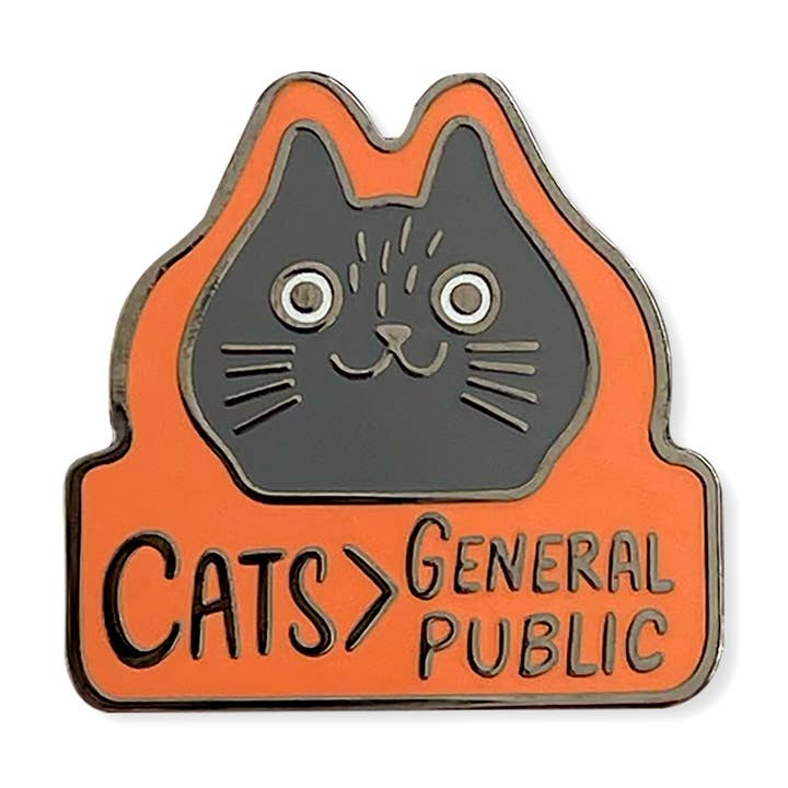 Paper Parasol Press - Wholesale Lapel Pin/Button - Cats > General Public Enamel Pin0