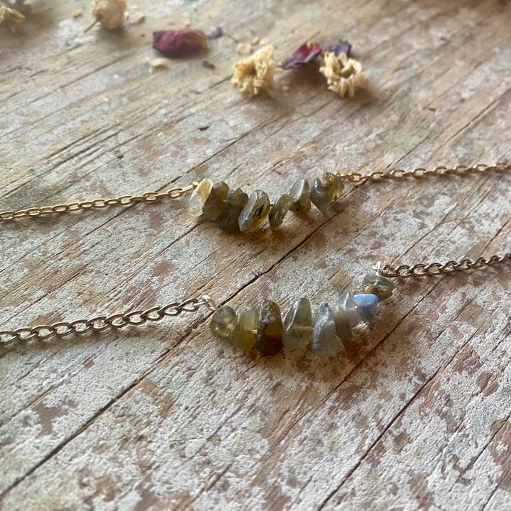 Labradorite Bead Necklace for wholesale by Ribelle Studio
