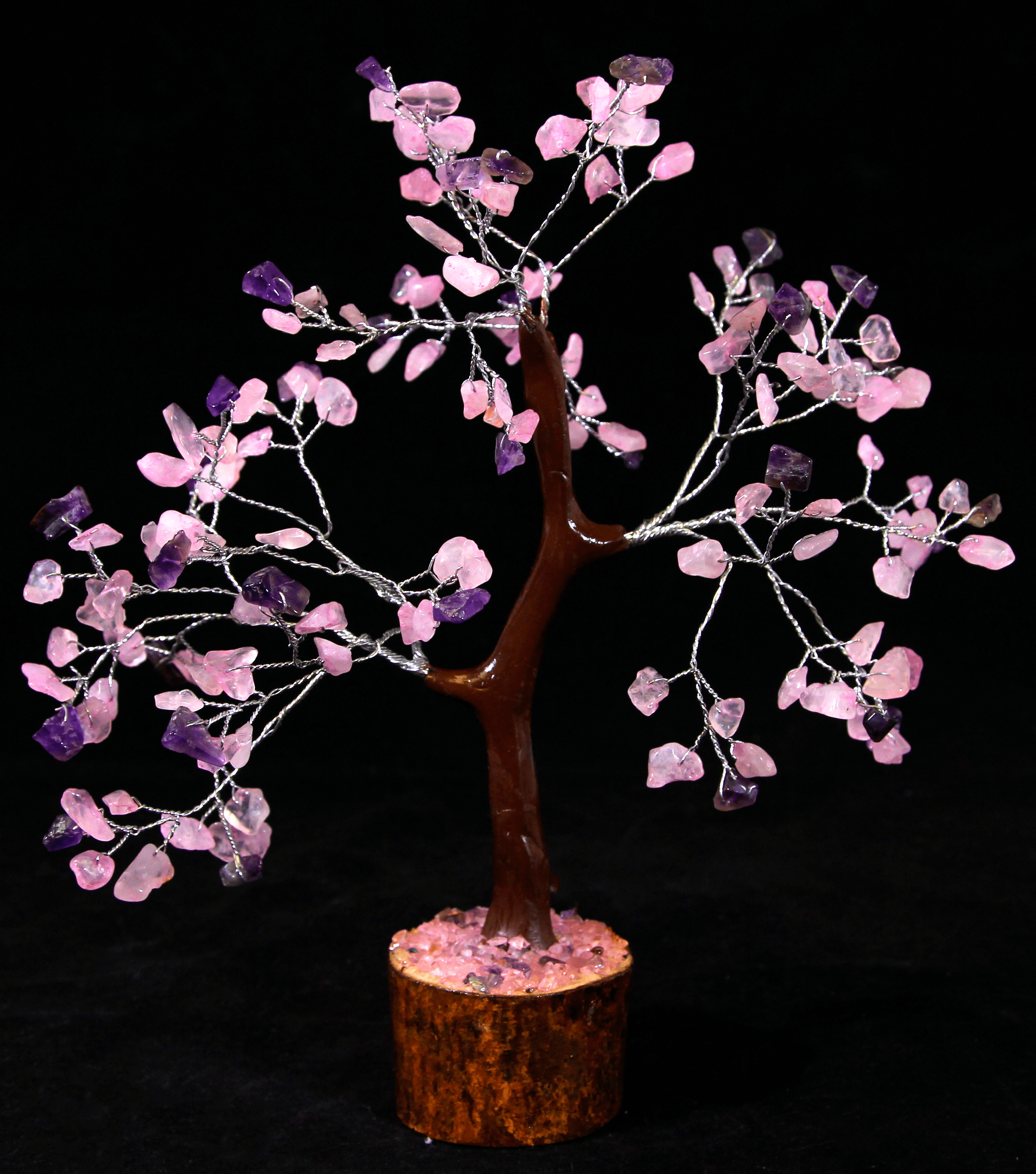 Cold River Mining - Wholesale Decorative Tabletop Object - 160 Rose Quartz and Amethyst Chip Tree1