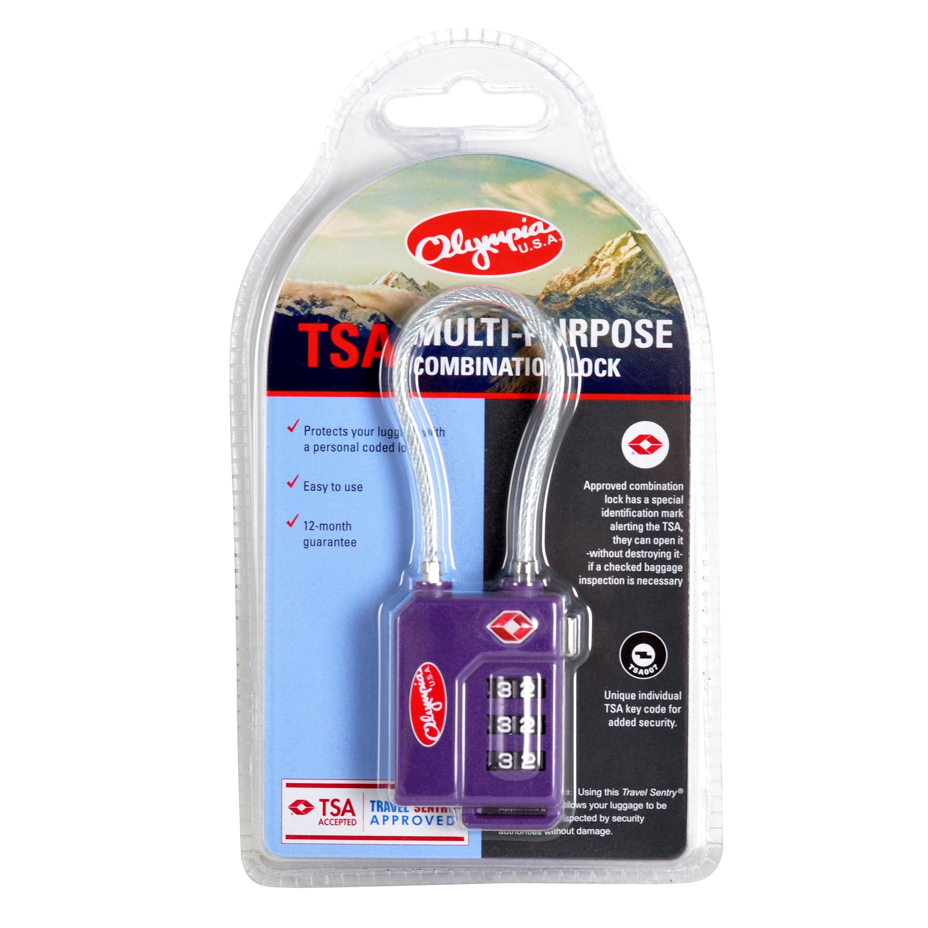 Olympia USA - Wholesale Luggage Lock - TSA Cable Combination Lock9
