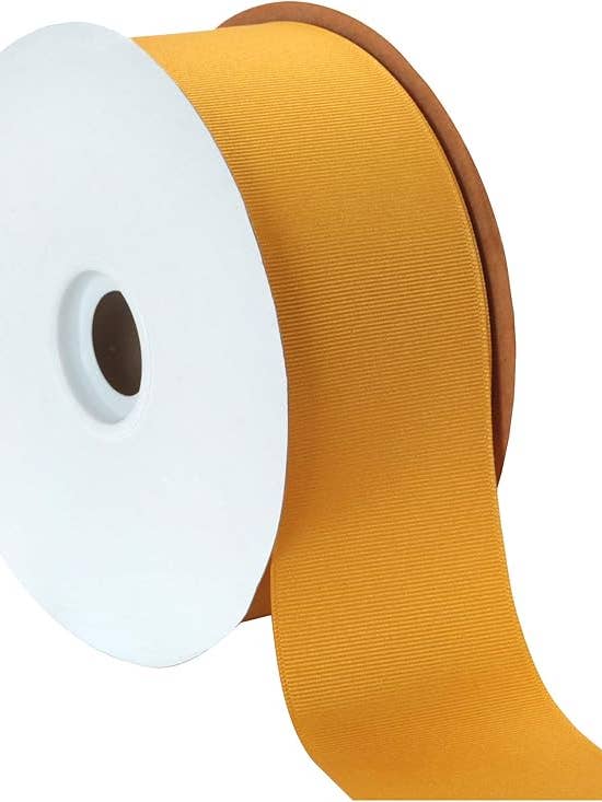 Grosgrain Gold 2-1/4" x 50 Yards for wholesale by Berwick Offray Ribbon