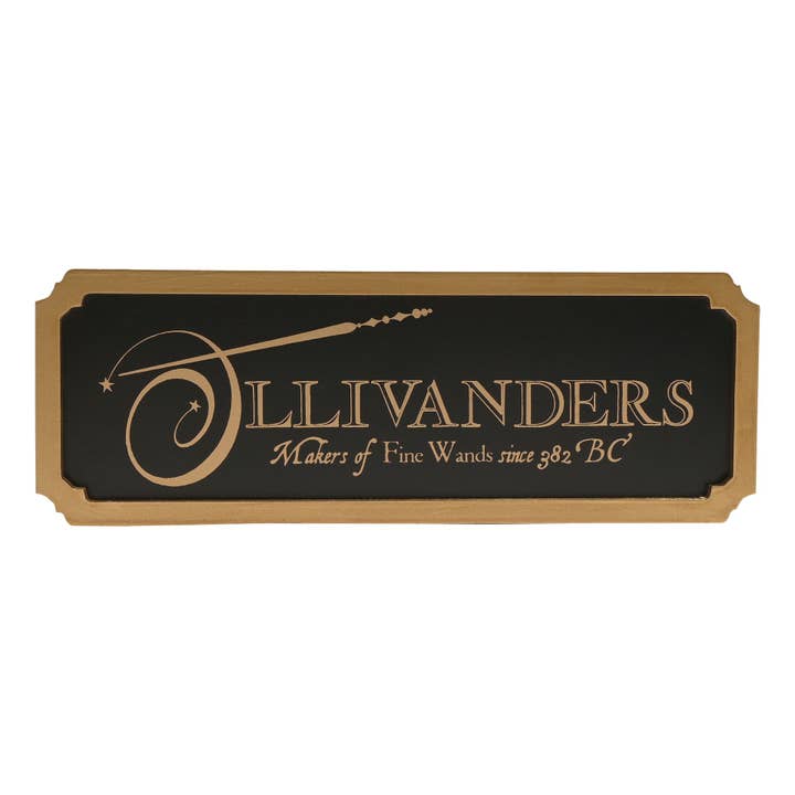Cartel de tienda de exalumnos Ollivanders de Harry Potter de Warner Bros para venta al por mayor de WIDDOP and Co.