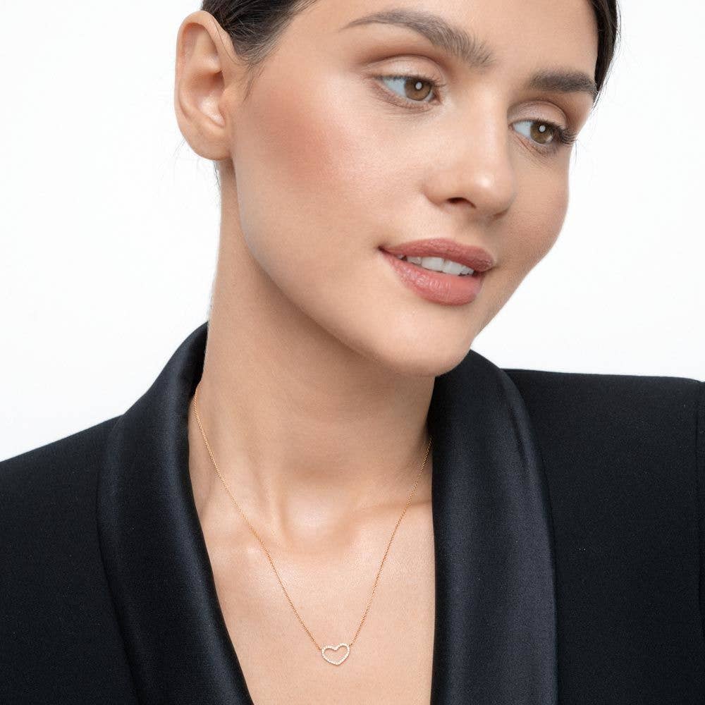 Leaf Jewelry - Vendita all'ingrosso Collana con ciondolo/pendaglio - Collana con diamanti in oro giallo 18 carati2