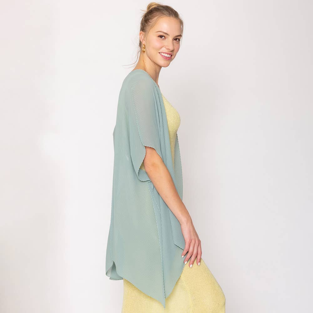 Sensibling Corp. - Wholesale Poncho - Women's - Solid Chiffon Ruana Poncho5