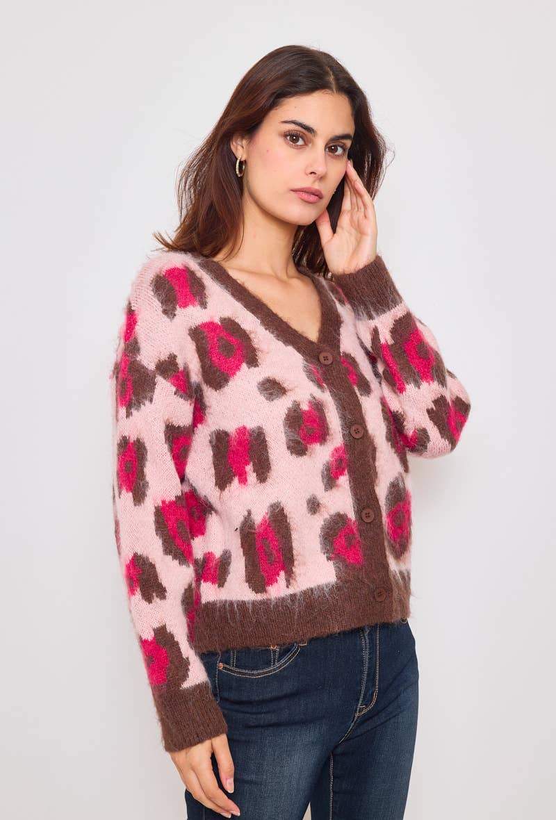KY CREATION PARIS - Wholesale Cardigan - Women's - Leopard vest1