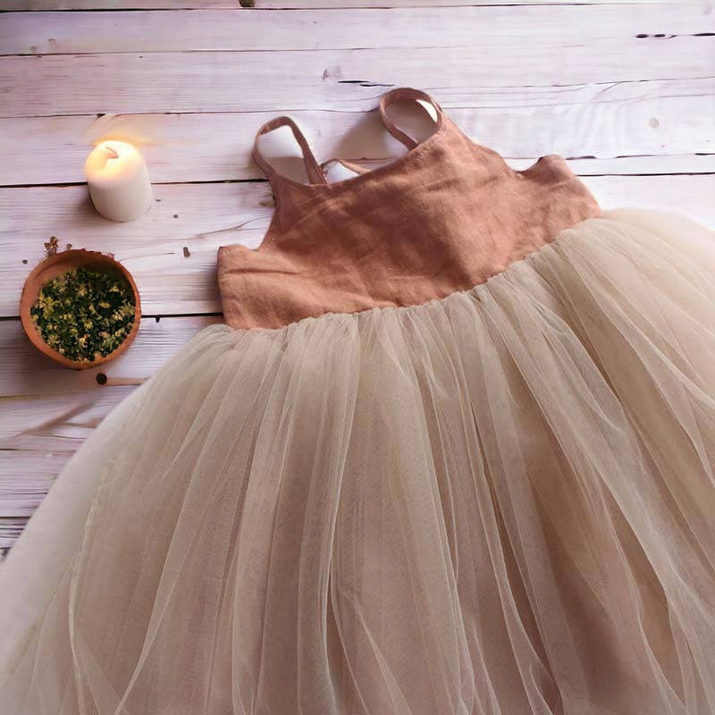Annie & Charles – wholesale Dress – Kids – Annie & Charles® organic linen tulle dress0