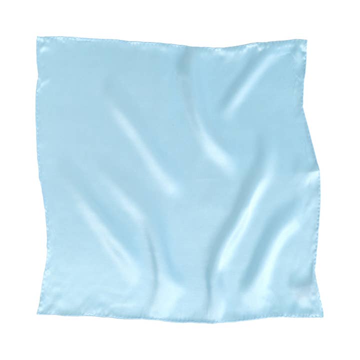 "Dapper Fold" Silk Pocket Square - Light Blue for wholesale on Faire