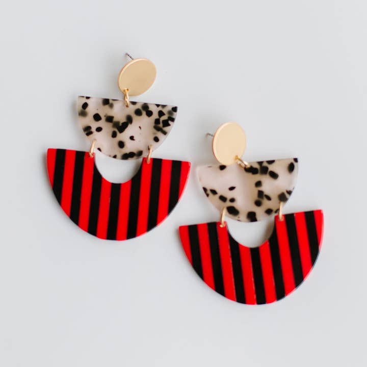 Orecchini Emorie Rosso/Nero per la vendita all'ingrosso da parte di Mary Square