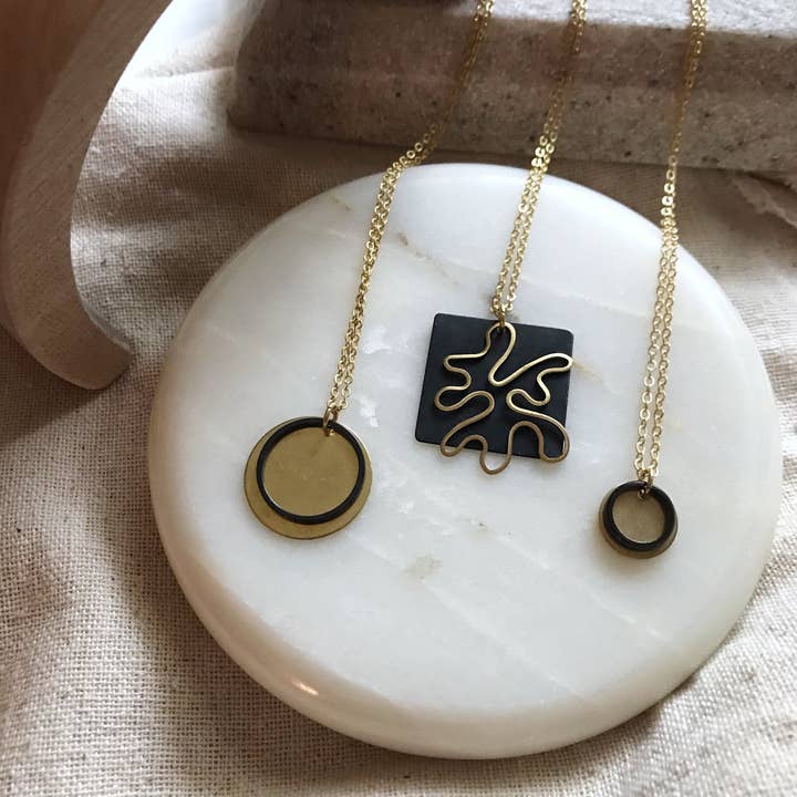 20" Black Oxidized Brass Simple Necklaces for wholesale by Melissa Jenkins Designs