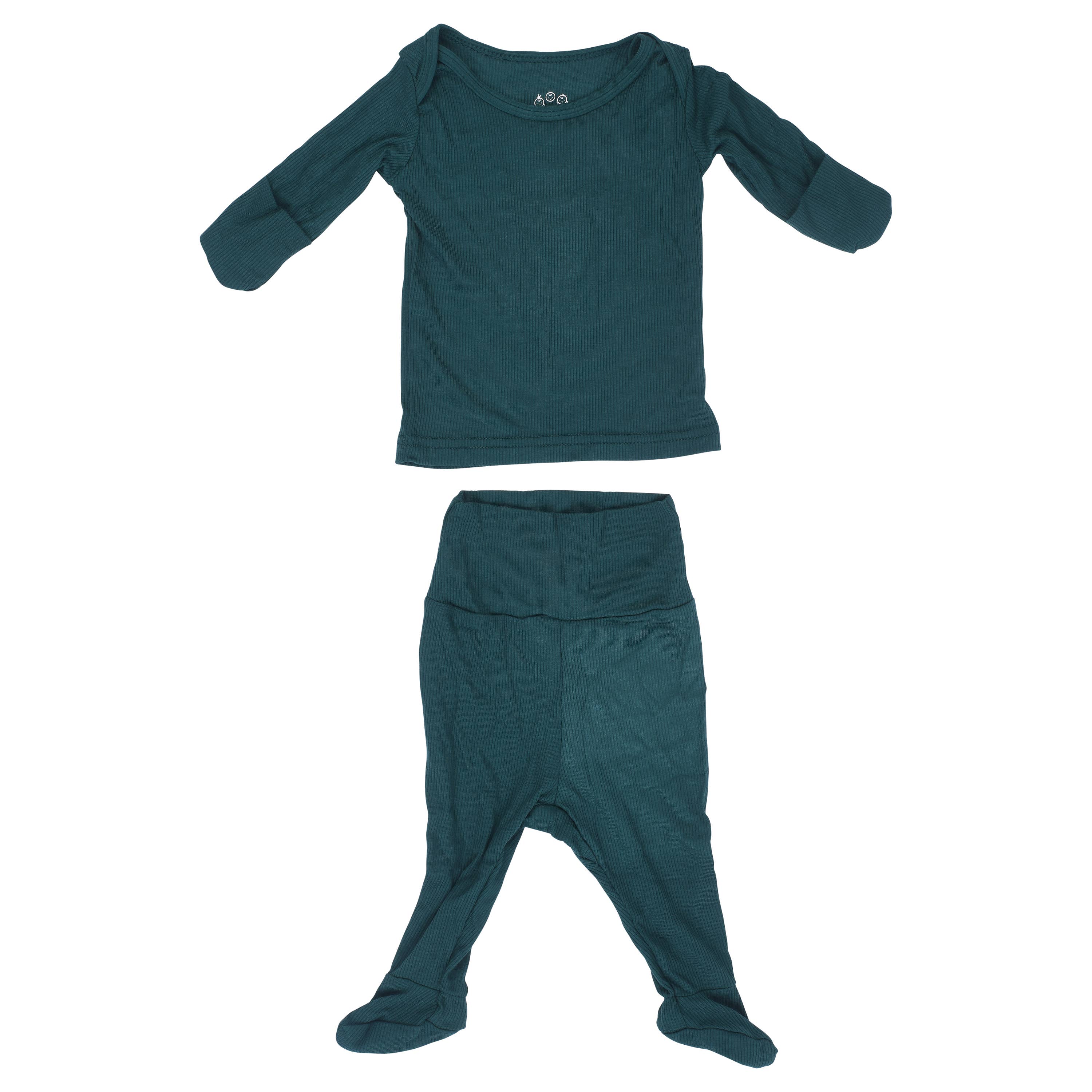 Three Little Tots – wholesale Pyjamasset - Barn – Ribbed Forest Green Jammies Barn Pjs & Lougewear3