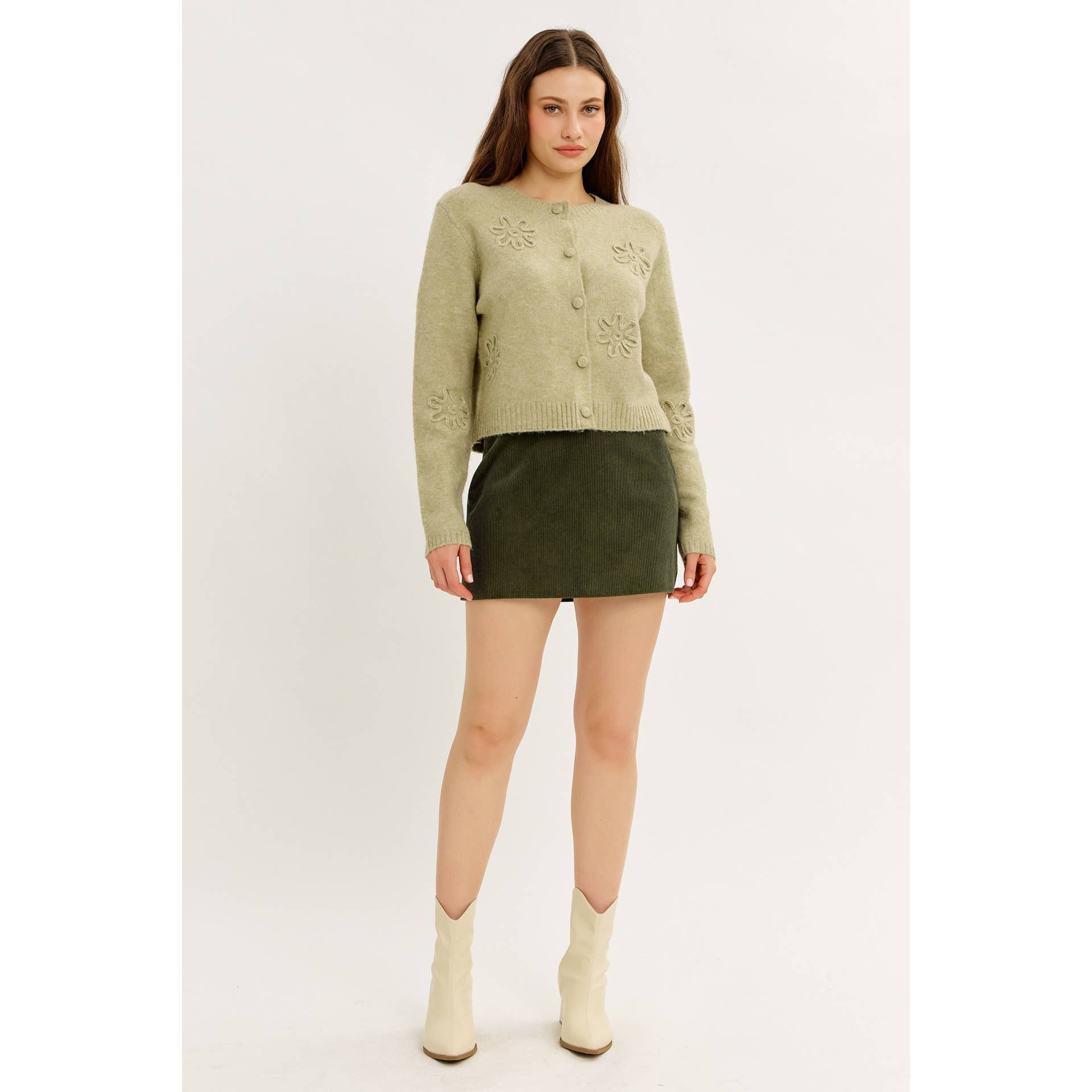 idem ditto – Engroshandel Cardigan - Dame – BOLERO CARDIGAN MED BLOMSTERMOTIV3