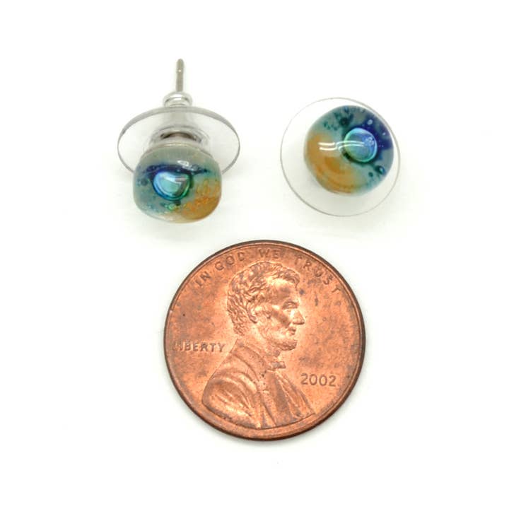 Dunitz & Company - Wholesale Stud/Post Earrings - Tiny Round Glass Stud Earrings - ships in assorted colors2