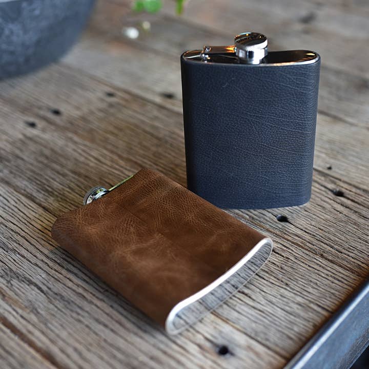 Leather Flask for wholesale by Kiko Leather