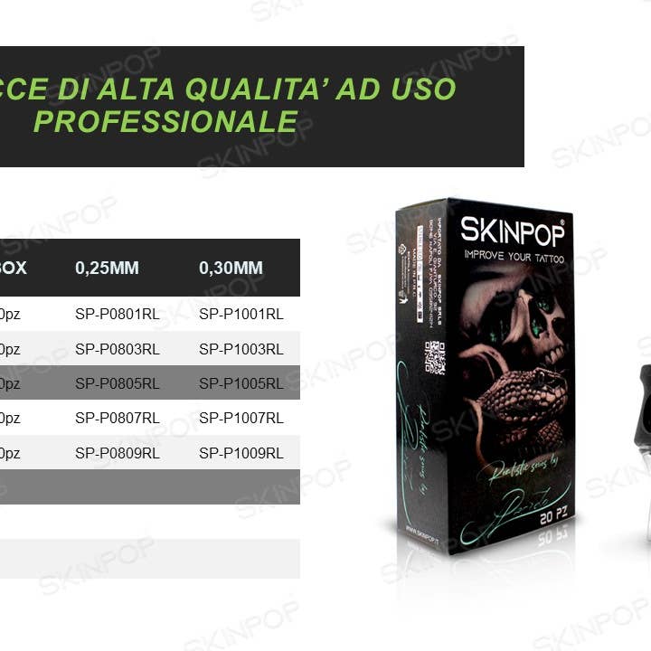 SKINPOP – wholesale Tattoo ointment/care – SKINPOP REALISTIC STYLE TATTOO CARTRIDGES BY PLCIDO