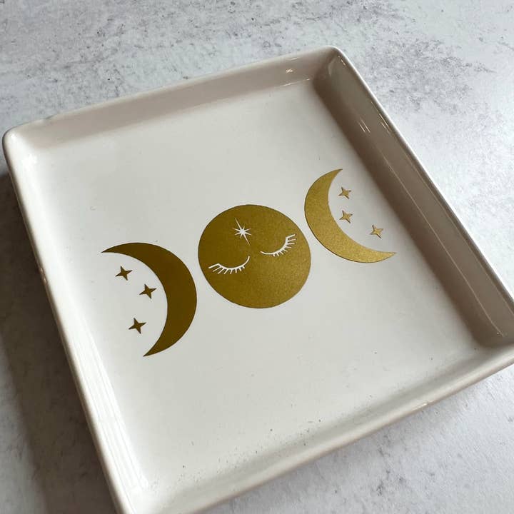 Wishcraft Goods - Vente Plateaux à bijoux - Plat fourre-tout carré Triple Goddess3