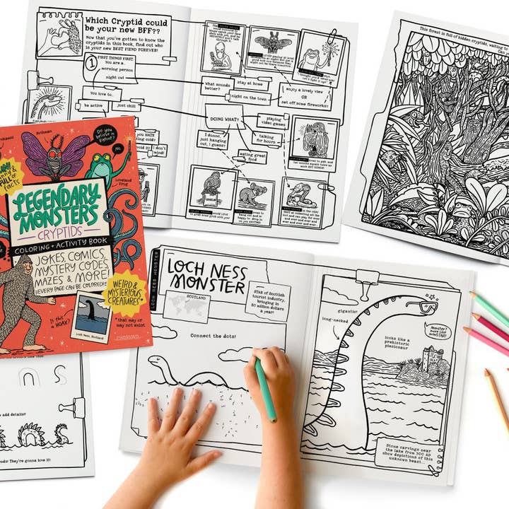 Your Very Favorite - Wholesale Coloring Book - Kids & Baby - Legendary Monsters CRYPTIDS Coloring, Activity, Jokes + MORE