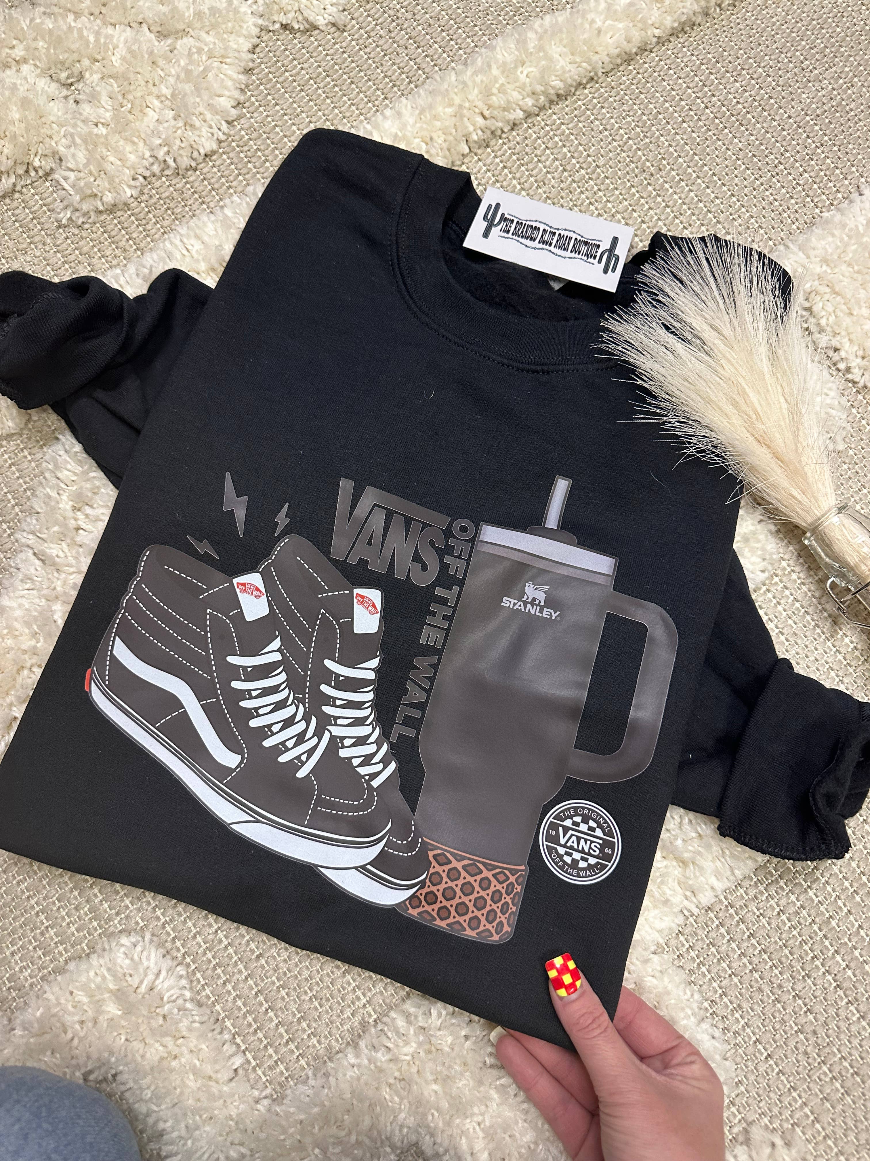 The Branded Blue Roan - Wholesale Screen printed t-shirt – Women′s - Checkered Shoes & Cups Western Graphic