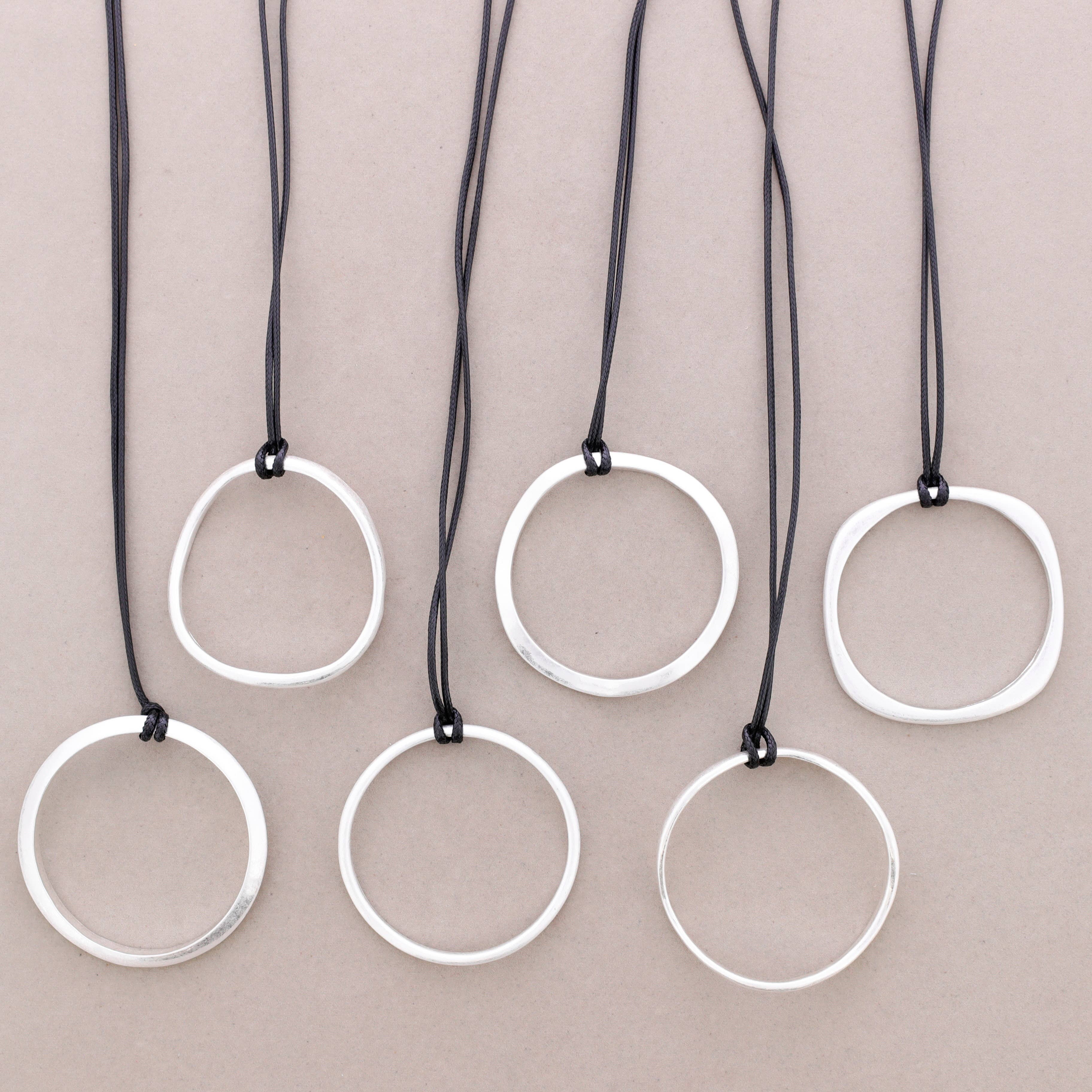 Sonata - Wholesale Snap Jewelry - Long Pendant Ring Metal Necklace2