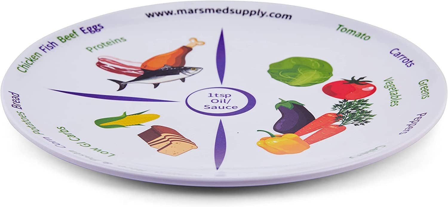 Mars Wellness – Großhandel Essteller – MARS WELLNESS 2er-Pack 10" Portion Control Teller MyPlate6