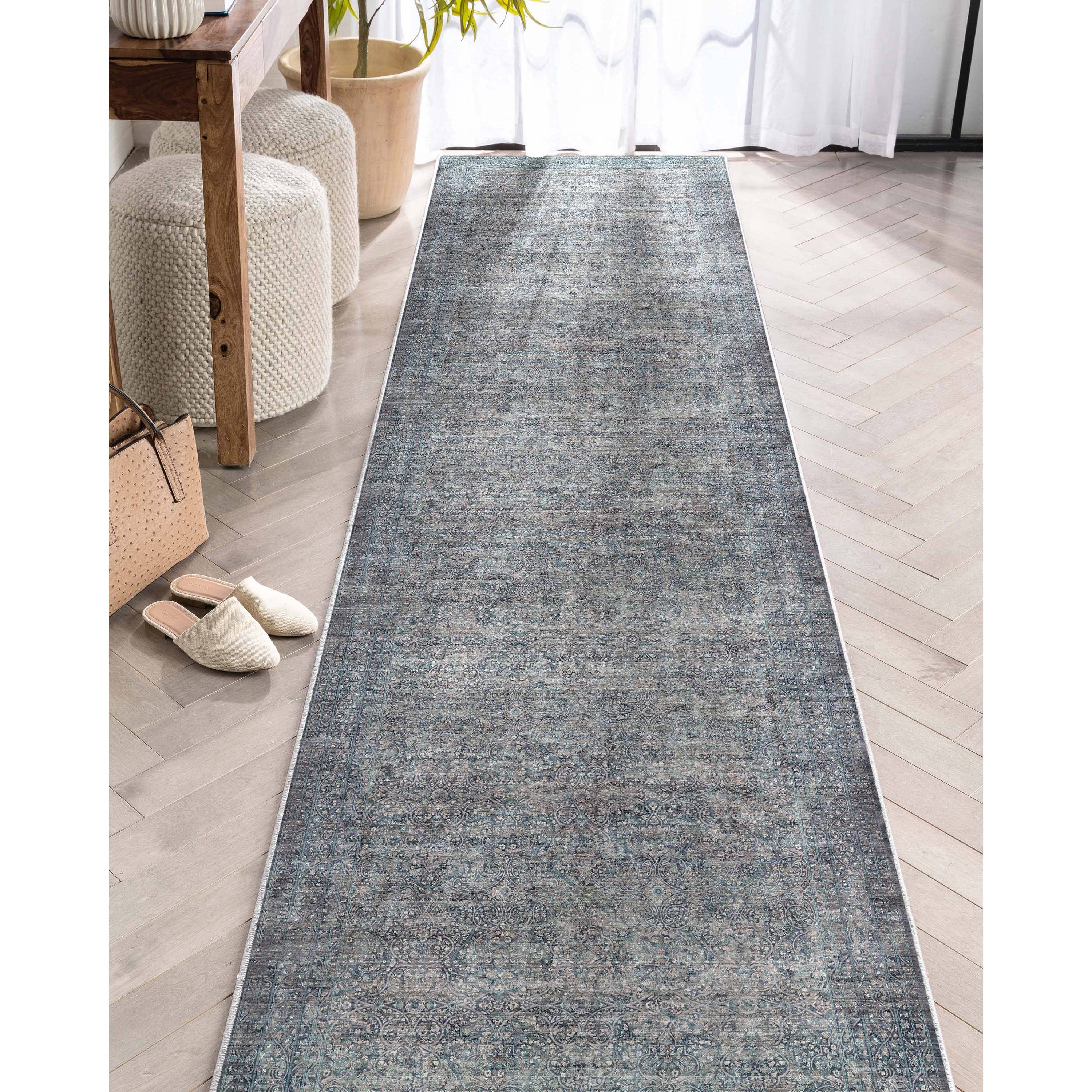 Well Woven - Vente Tapis - Tapis à tissage plat bleu oriental persan vintage Juliette12