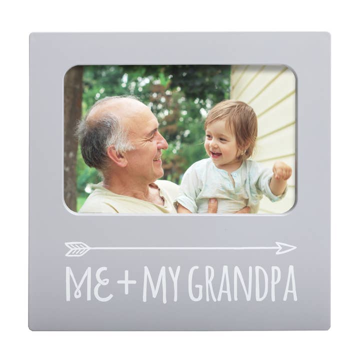 Me & My Grandpa Photo Frame, Gray for wholesale by Kate & Milo