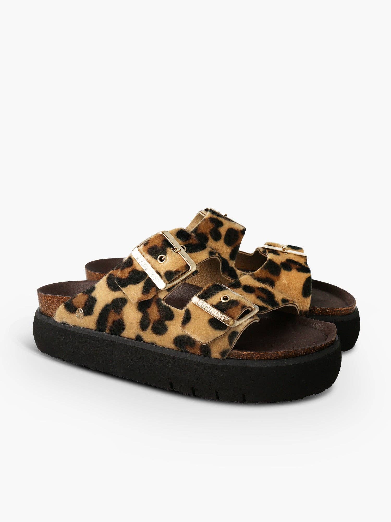 GENUINS - Wholesale Sandals - Women's - HONOLULU VEGAN LEOPARD PLATE3