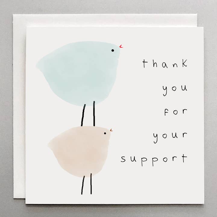 Thank You For Your Support Card - Thank You Card for wholesale by Susan Case Designs