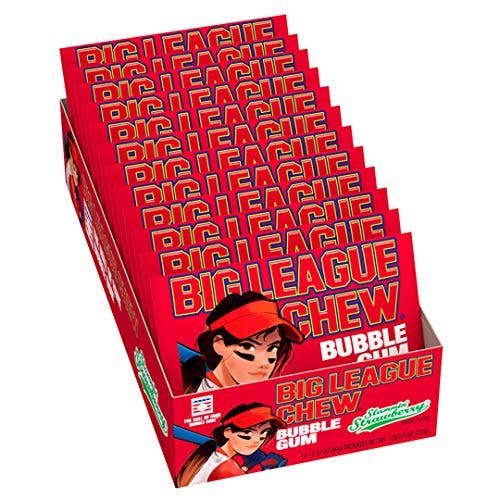 Shop The King - Wholesale Chewing gum - Big League Chew Strawberry 12 pc (Pack of 1)